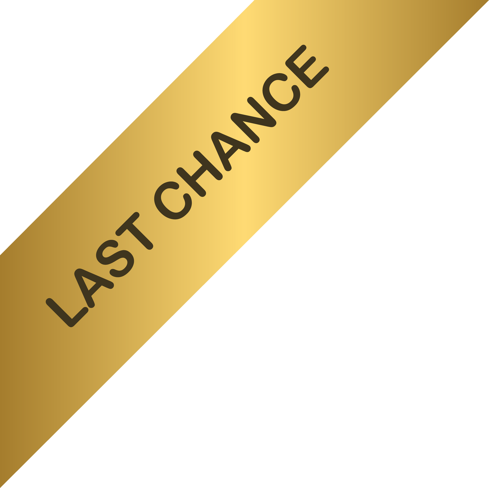 Last chance ribbon corner tag icon